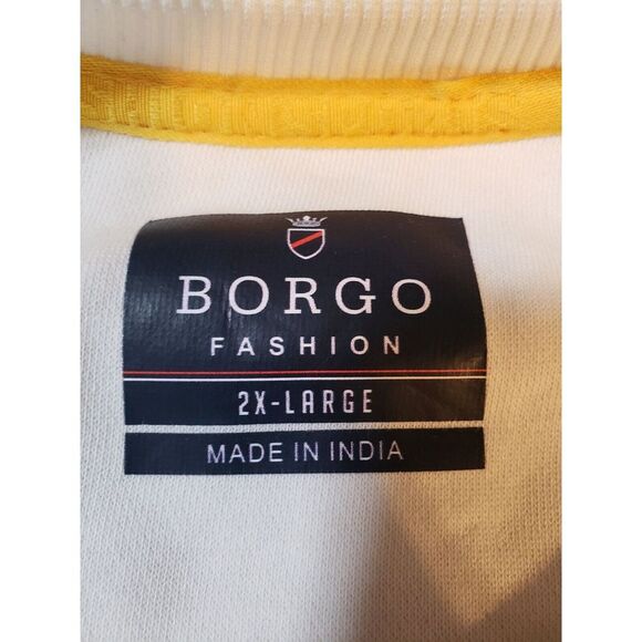 Borgo Fashion Mens Sweatshirt Gray 2XL Long Sleeve Round Neck Pullover Infinite - Picture 4 of 11